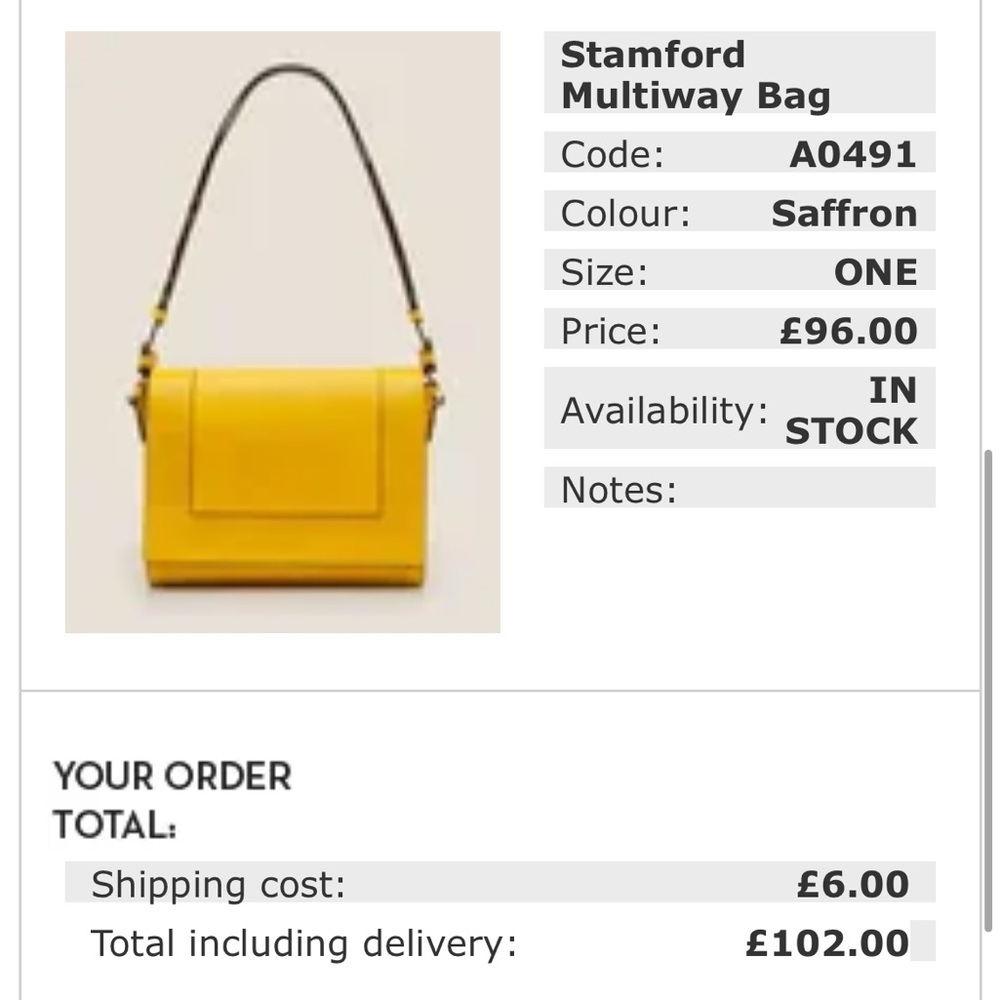 Boden bag- Mustard